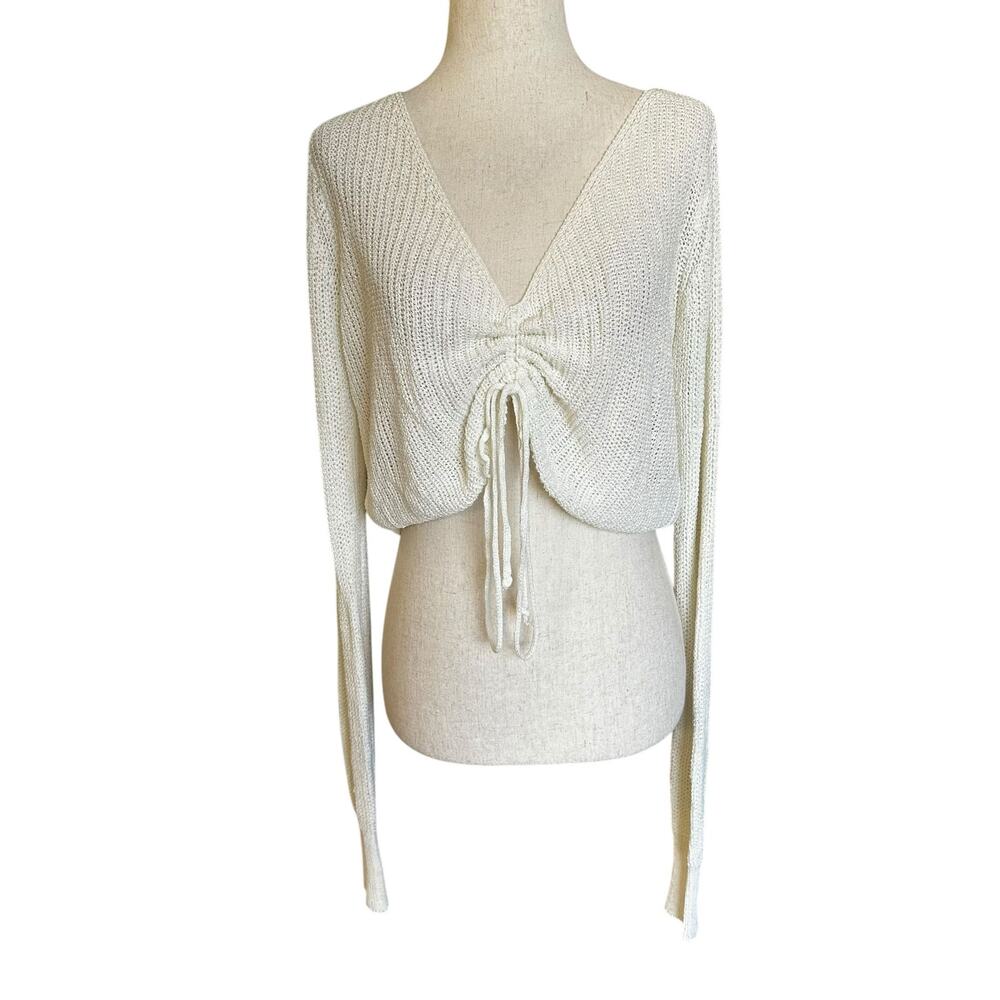 Windsor Ivory Knit Crop Top Women Size Large | 46-48